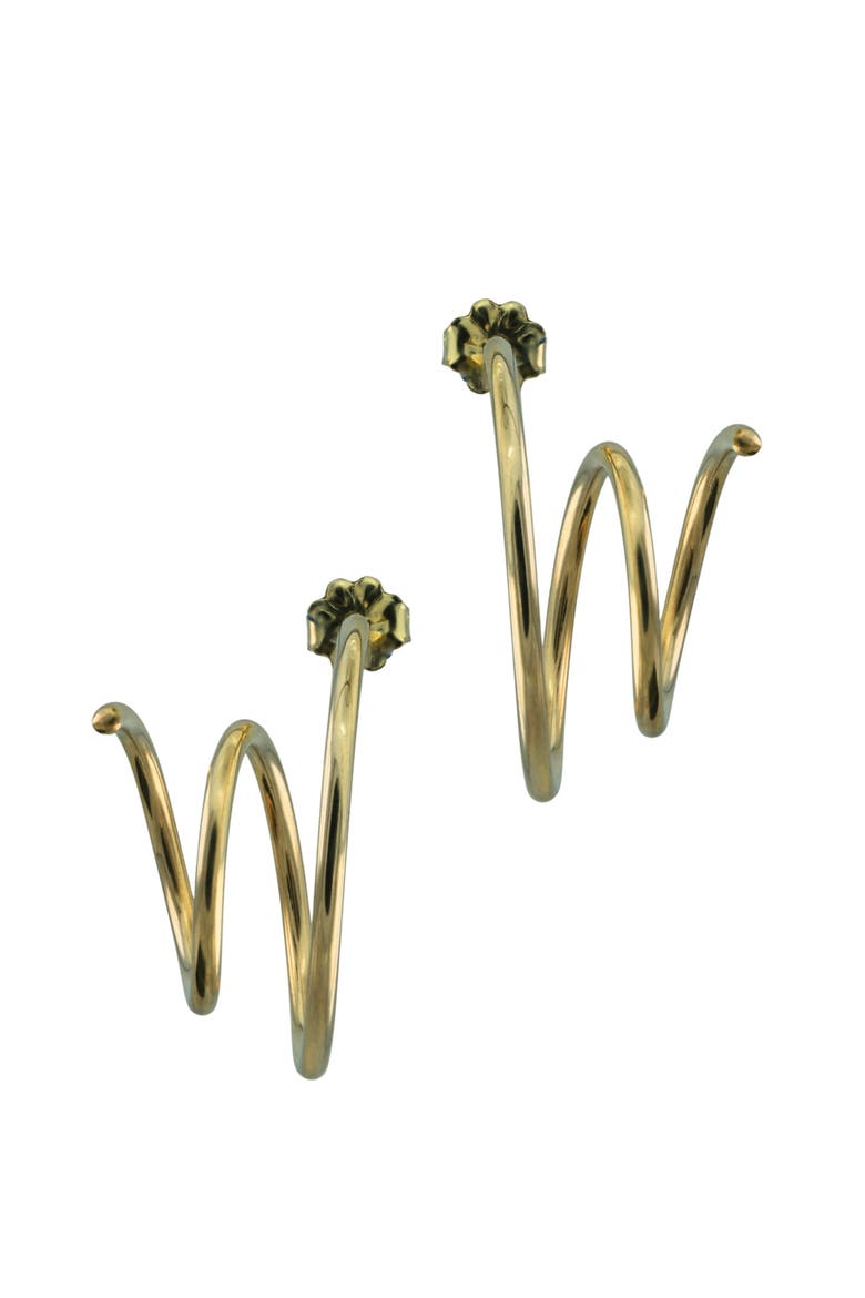 Elio Double Hoop, Alternate, color, 14K Yellow Gold