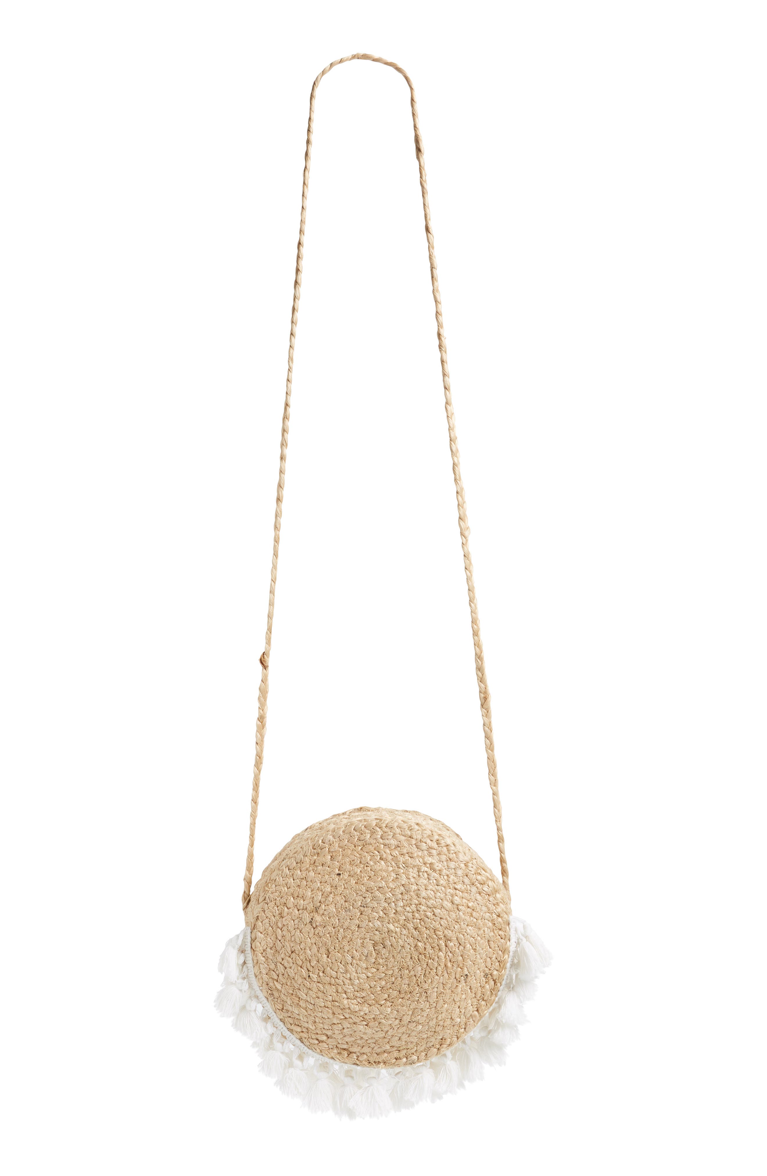 Marina Woven Circle Crossbody Bag, Main, color, IVORY