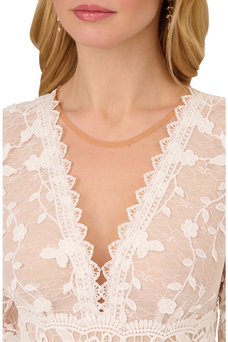 Embroidered Lace Minidress, Alternate, color, IVORY