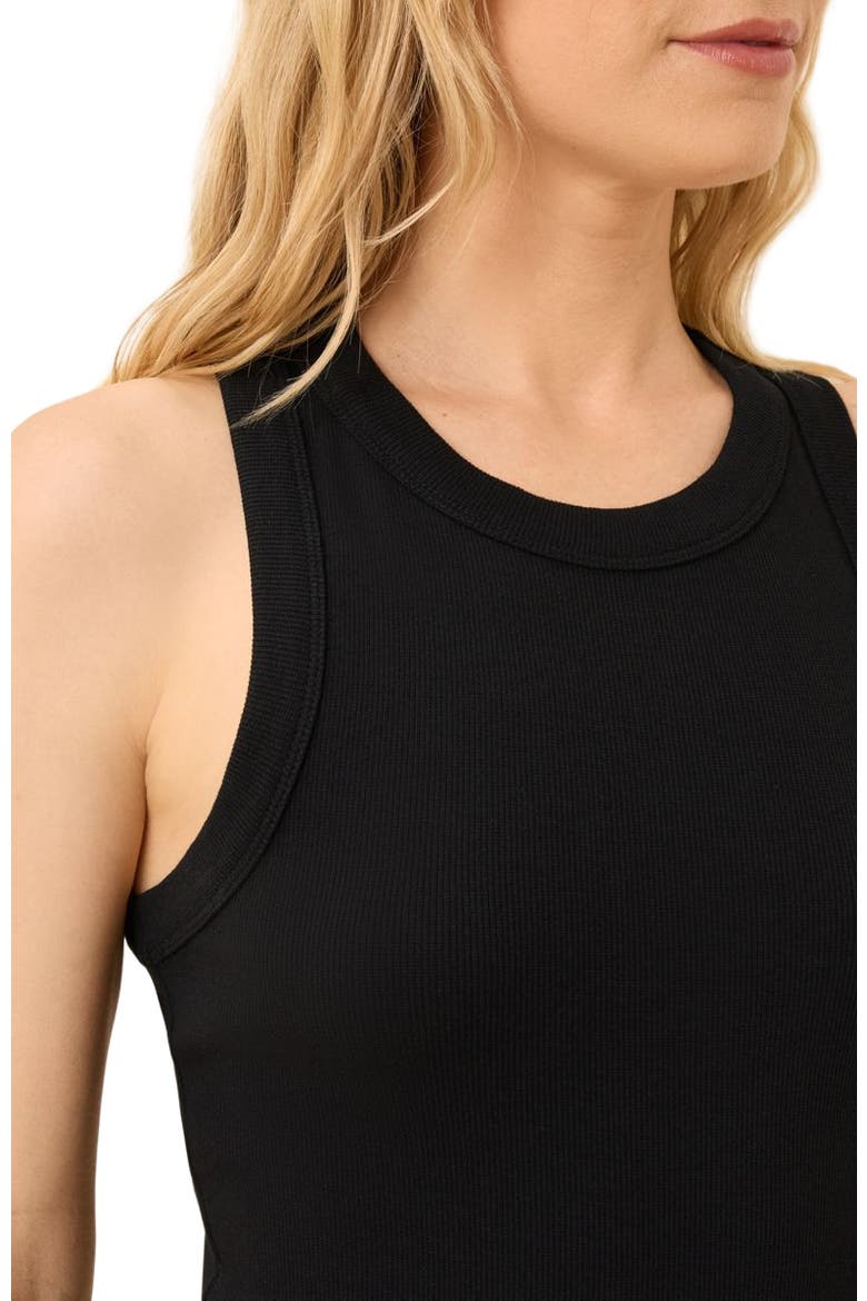 Perfect Rib Racerback Tank, Alternate, color, Black