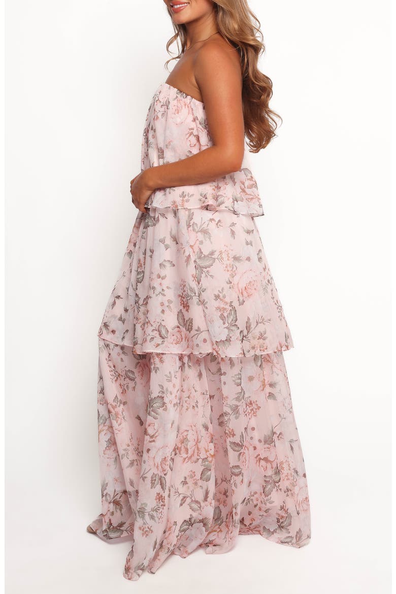 Bloom Tiered Strapless Maxi Dress, Alternate, color, FLORAL