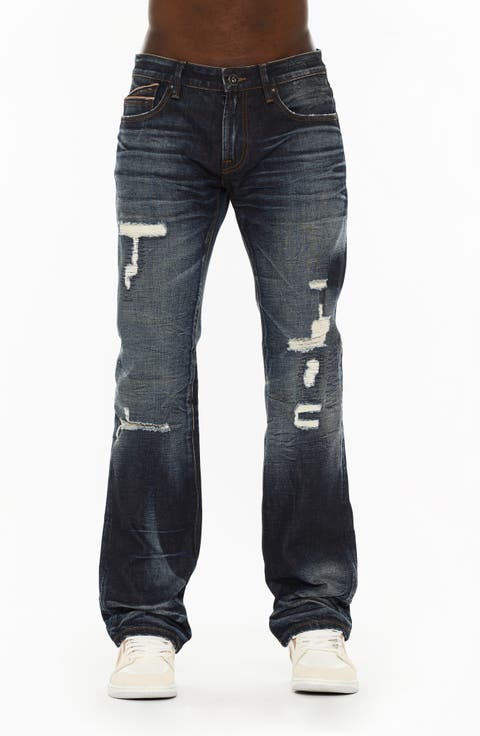 Rebel Distressed Straight Leg Jeans (Lexie)