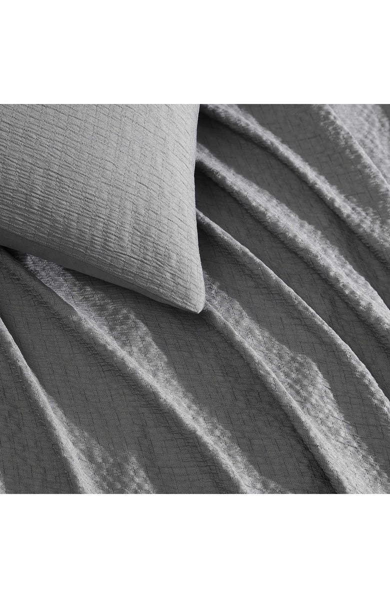 Calvin Klein Seersucker Duvet Cover & Sham Set, Alternate, color, Graphite