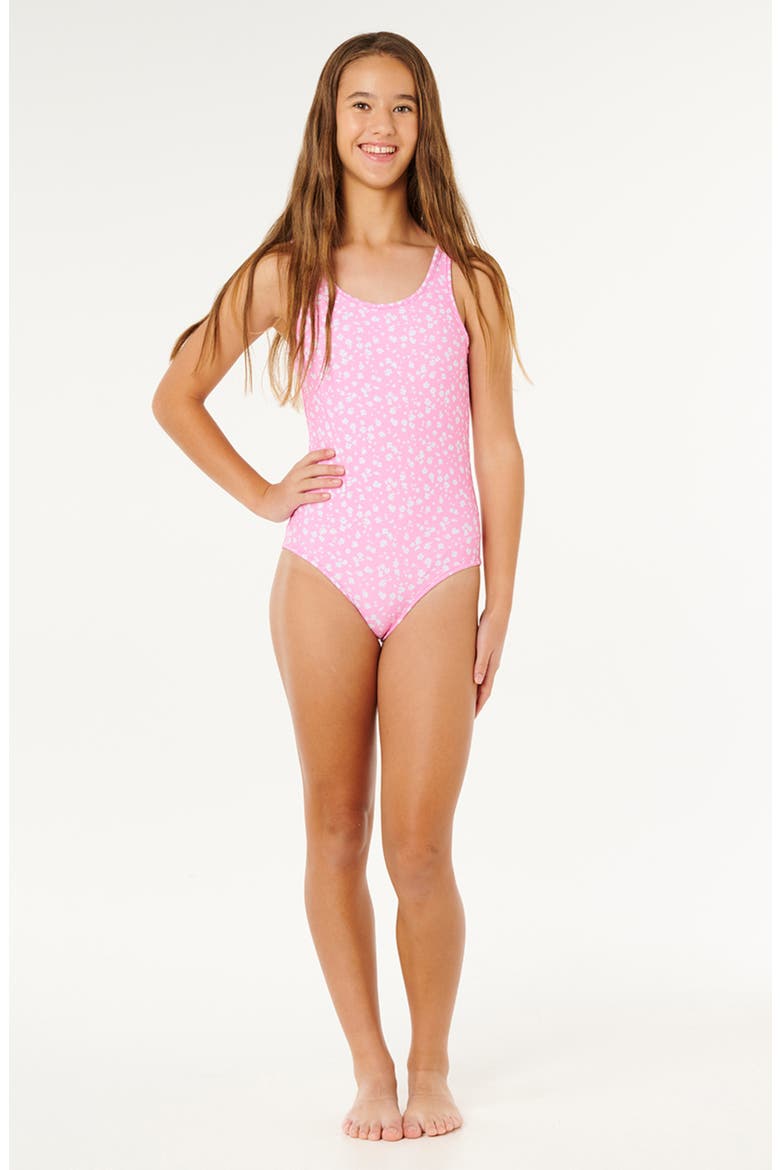 Kids' Sunshine Open Back Reversible One-Piece Swimsuit, Alternate, color, BEGONIA PINK