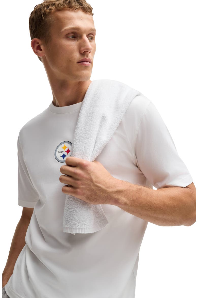 x NFL Stretch Cotton Graphic T-Shirt, Alternate, color, PITTSBURGH STEELERS - WHITE