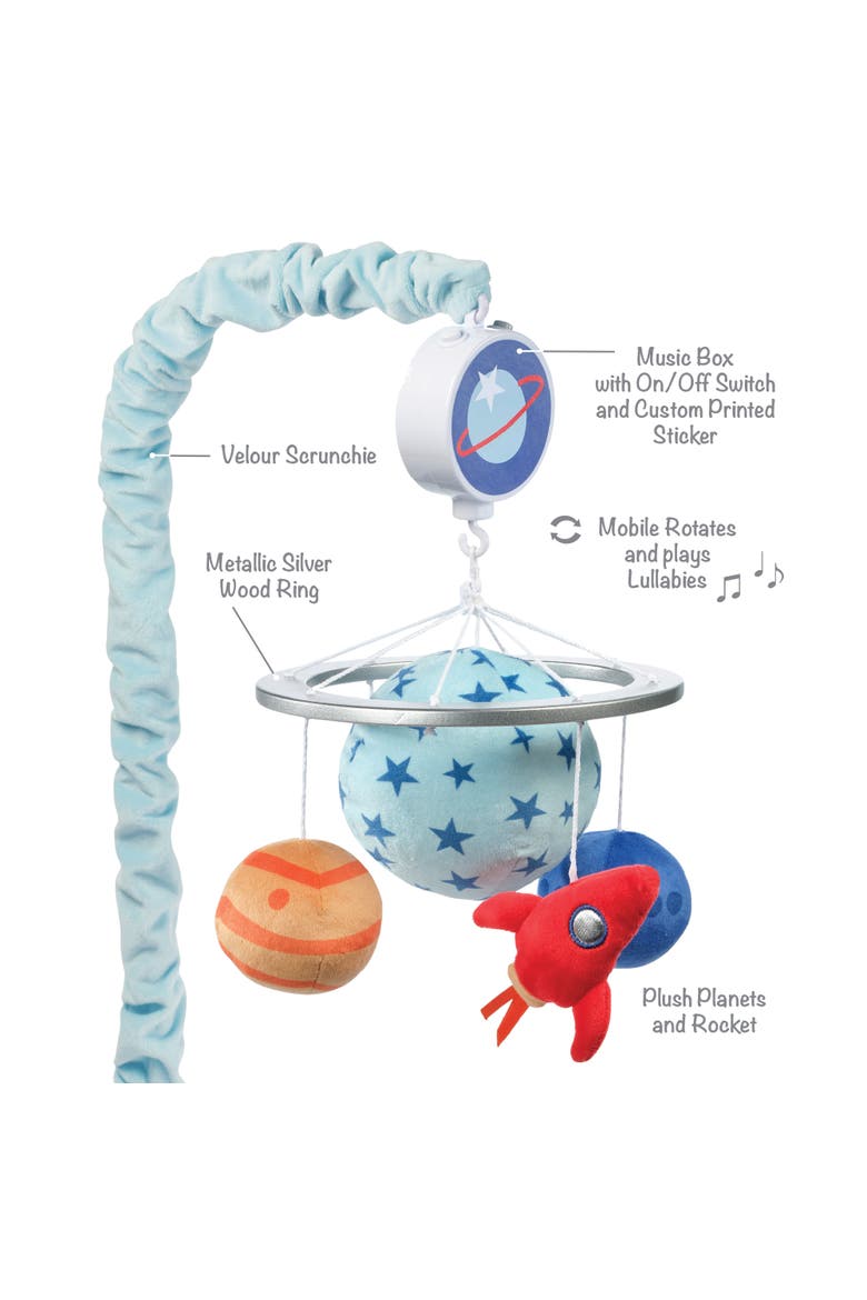 Space Galaxy Musical Baby Crib Mobile Soother Toy, Alternate, color, Blue