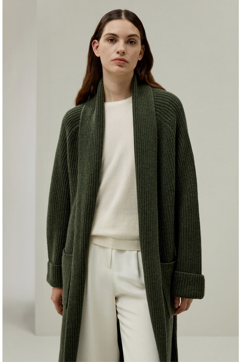 Women's LILYSILK X LYDIA MILLEN 'Evergreen' Cardigan, Alternate, color, Avocado Green