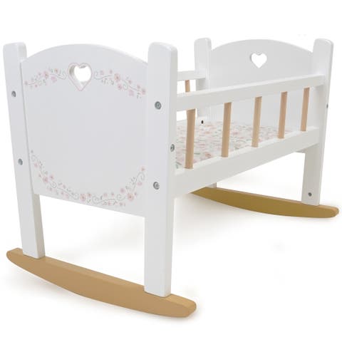 Little Flora Wooden Doll Cradle