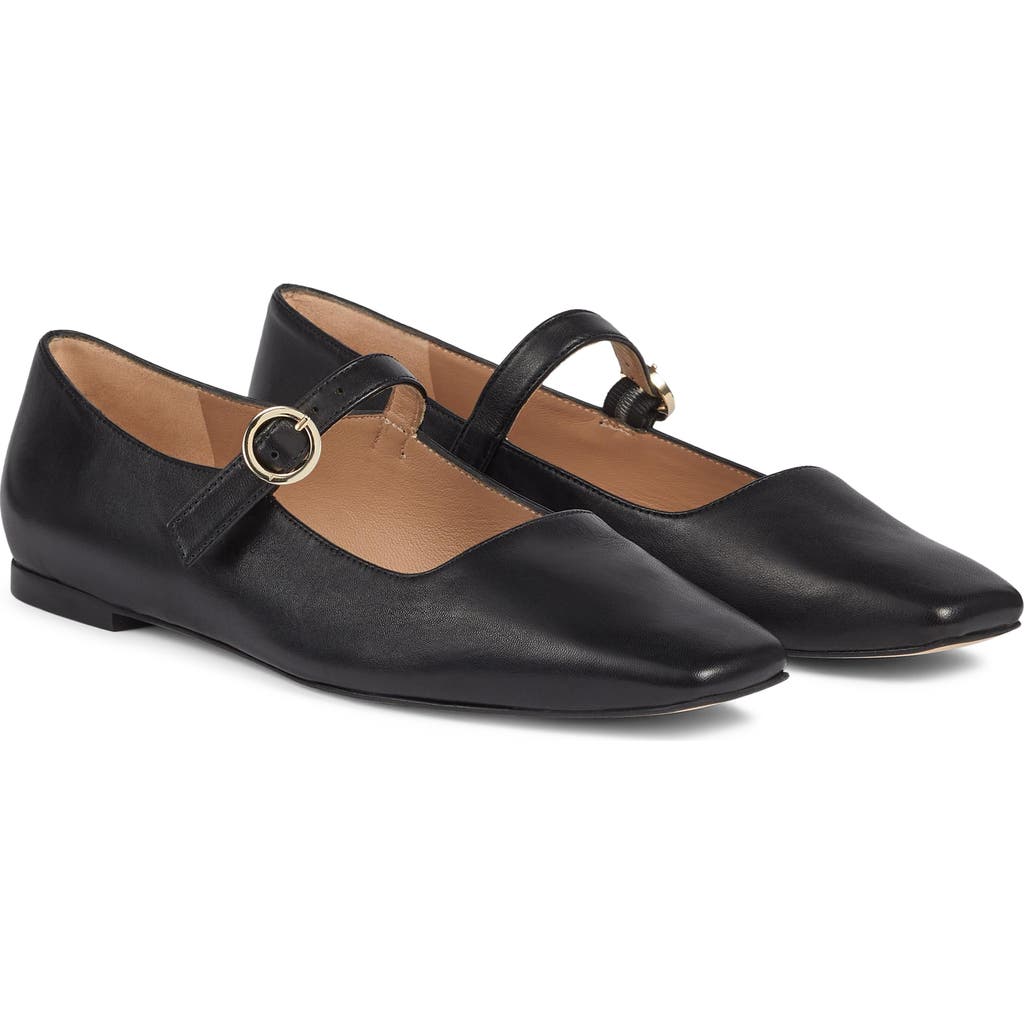 Lk Bennett Womens Bla-black Willow Mary-jane Leather Flats In Multi