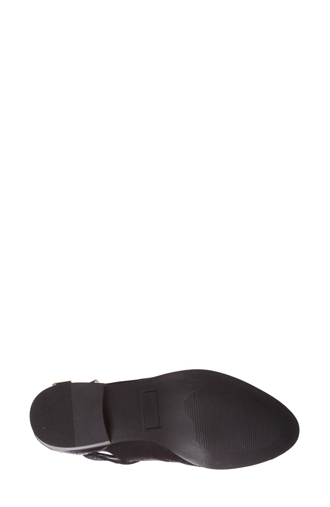 'Scoundrel' Distressed Leather Bootie, Alternate, color, BLACK DISTRESSED