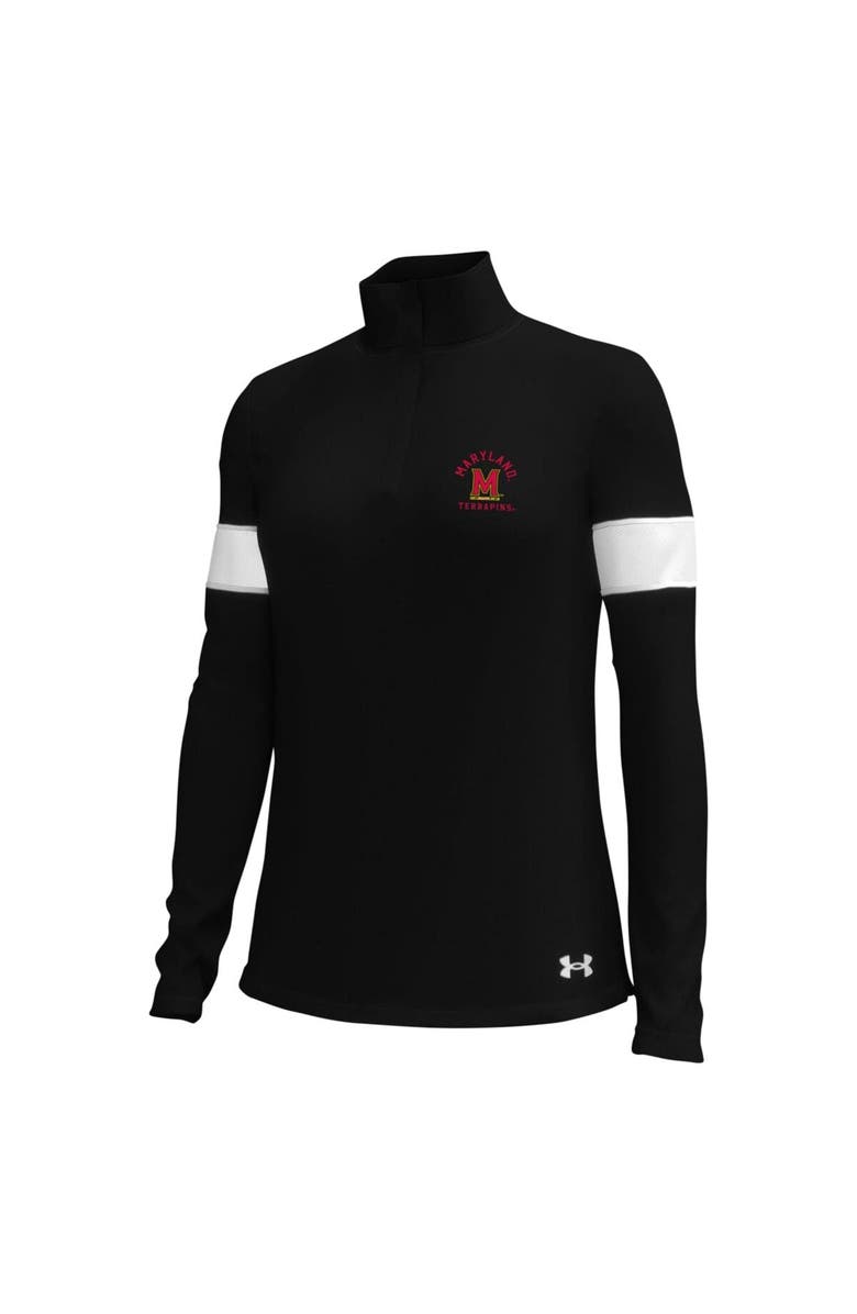 Under Armour Women's Under Armour Black Maryland Terrapins Gameday Challenger Quarter-Zip Top, Alternate, color,