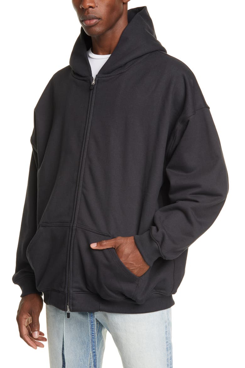 Everyday Oversize Zip Hoodie, Alternate, color, VINTAGE BLACK