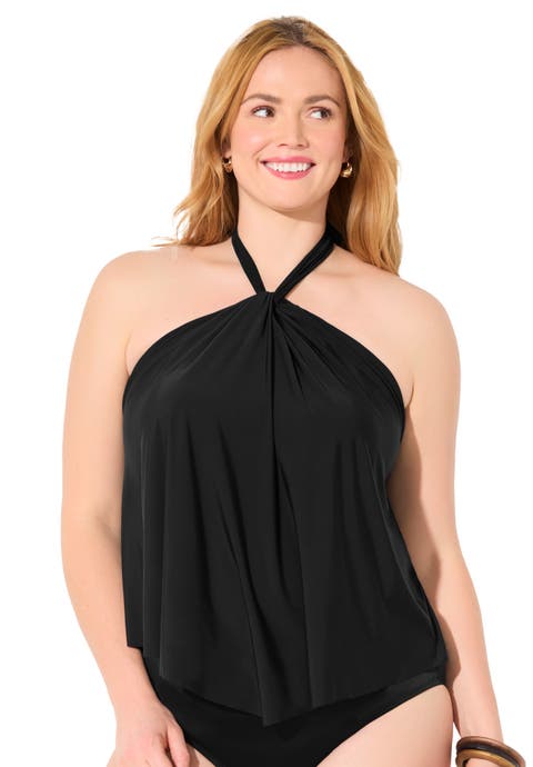Lightweight Halter Tankini Top (Plus Available)