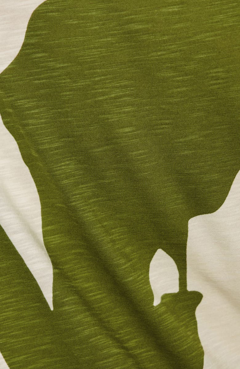 Sanctuary Print Split Neck Knit Top, Alternate, color, Martini Abstract Green