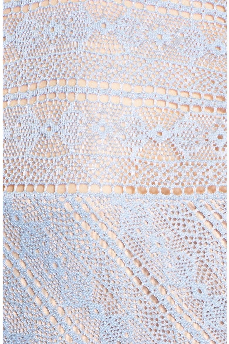 'Cassandra' Lace Fit & Flare Dress, Alternate, color, SHADOW BLUE