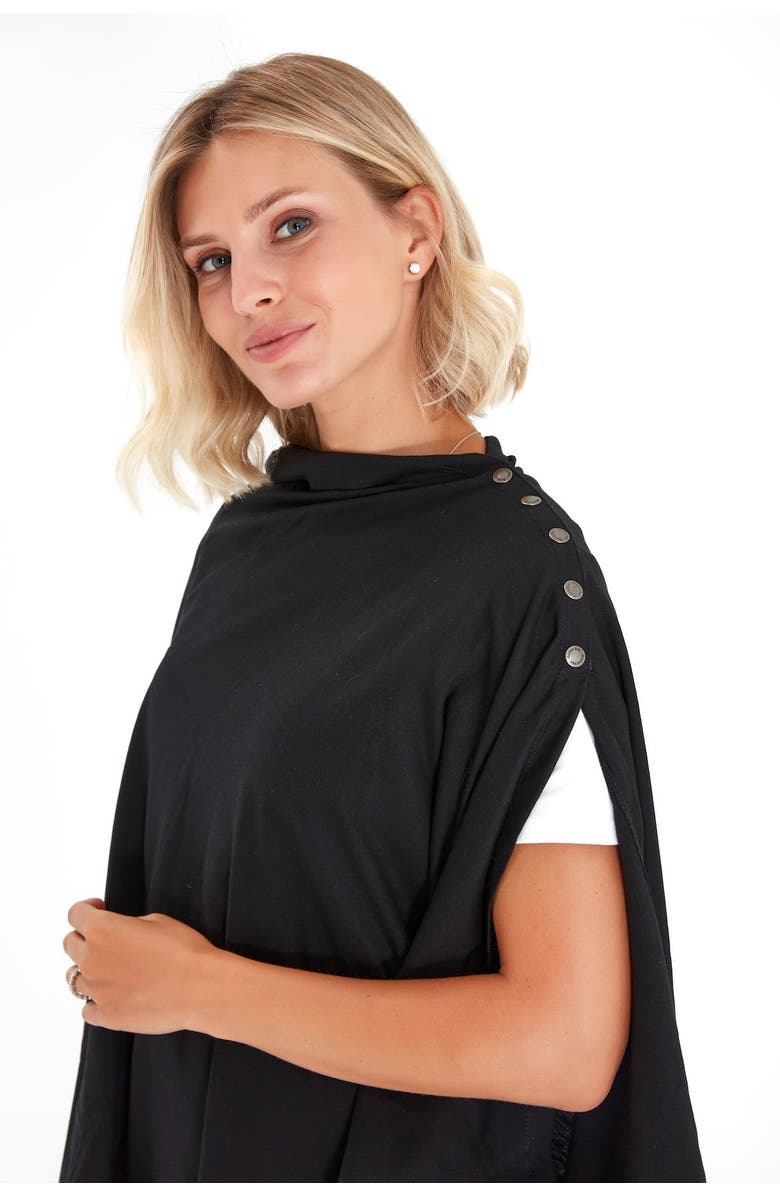 Accouchée Four in One Multipurpose Supreme Cotton Cape, Alternate, color, Black