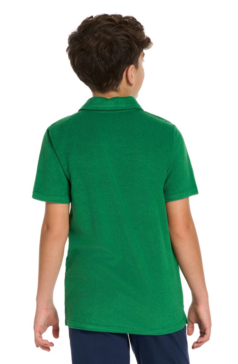 PUMA Kids' Terry Towel Polo, Alternate, color, Green/ Black