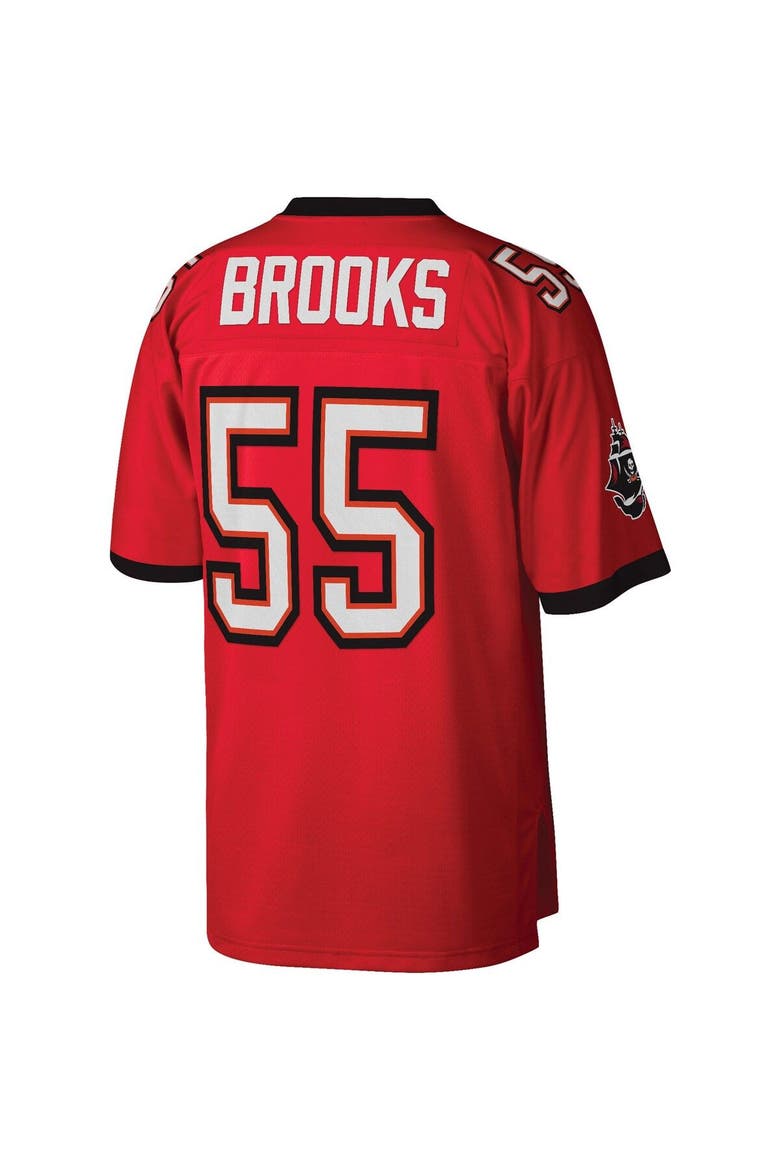Men's Mitchell & Ness Derrick Brooks Red Tampa Bay Buccaneers Legacy Replica Jersey, Alternate, color, Red