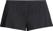 Bella Venice The Luna Low Rise Rib Cashmere Blend Shorts