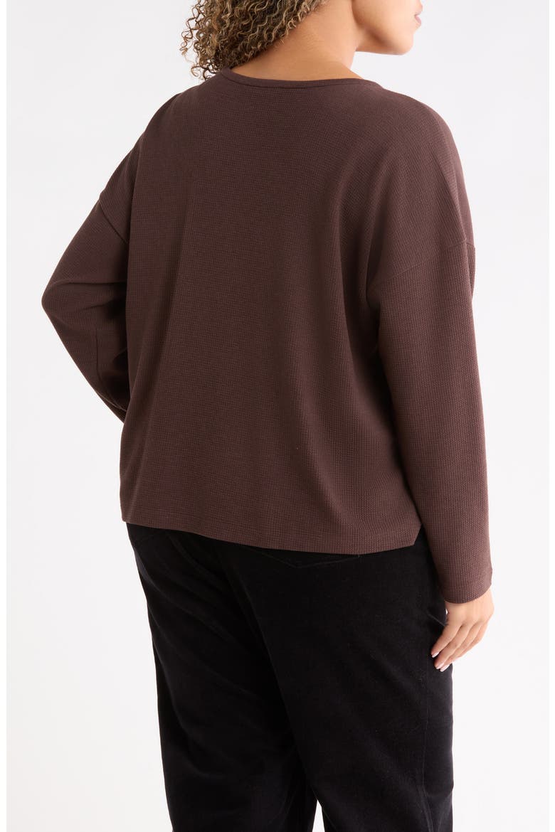 Organic Cotton & Tencel Lyocell Box Top, Alternate, color, COFFEE