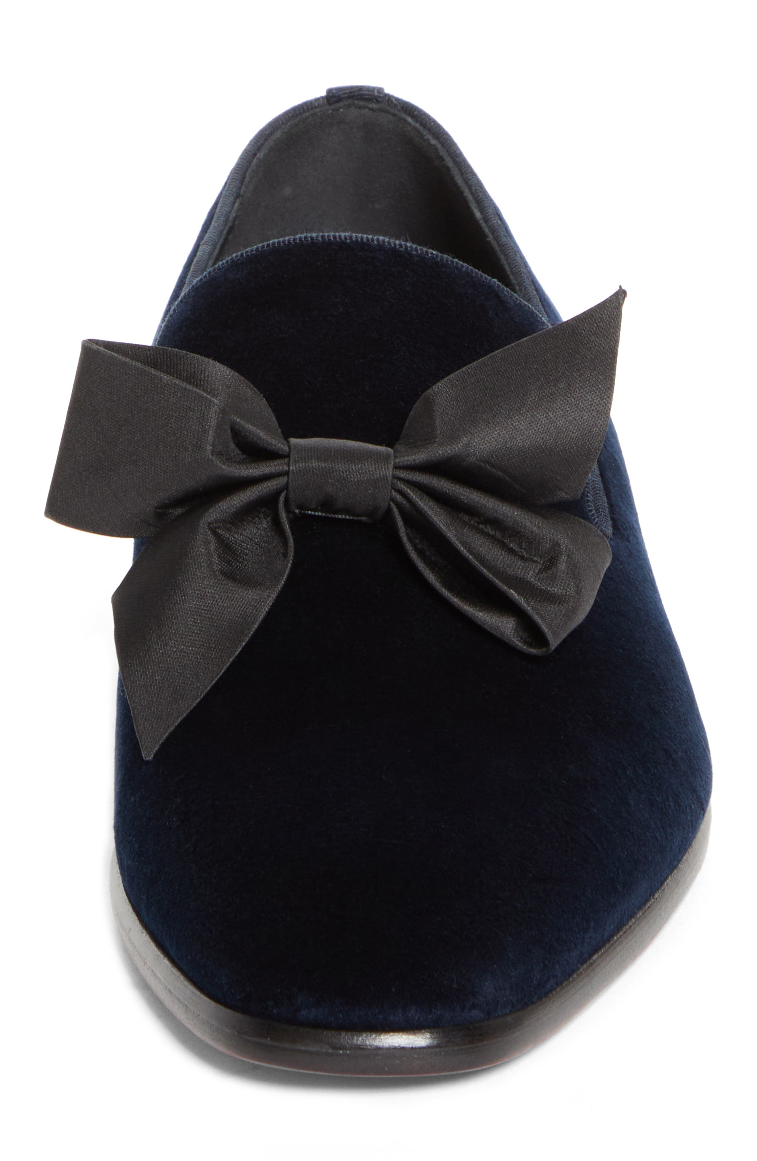 Christian Louboutin December First Bow Loafer, Alternate, color, Last Night/ Black