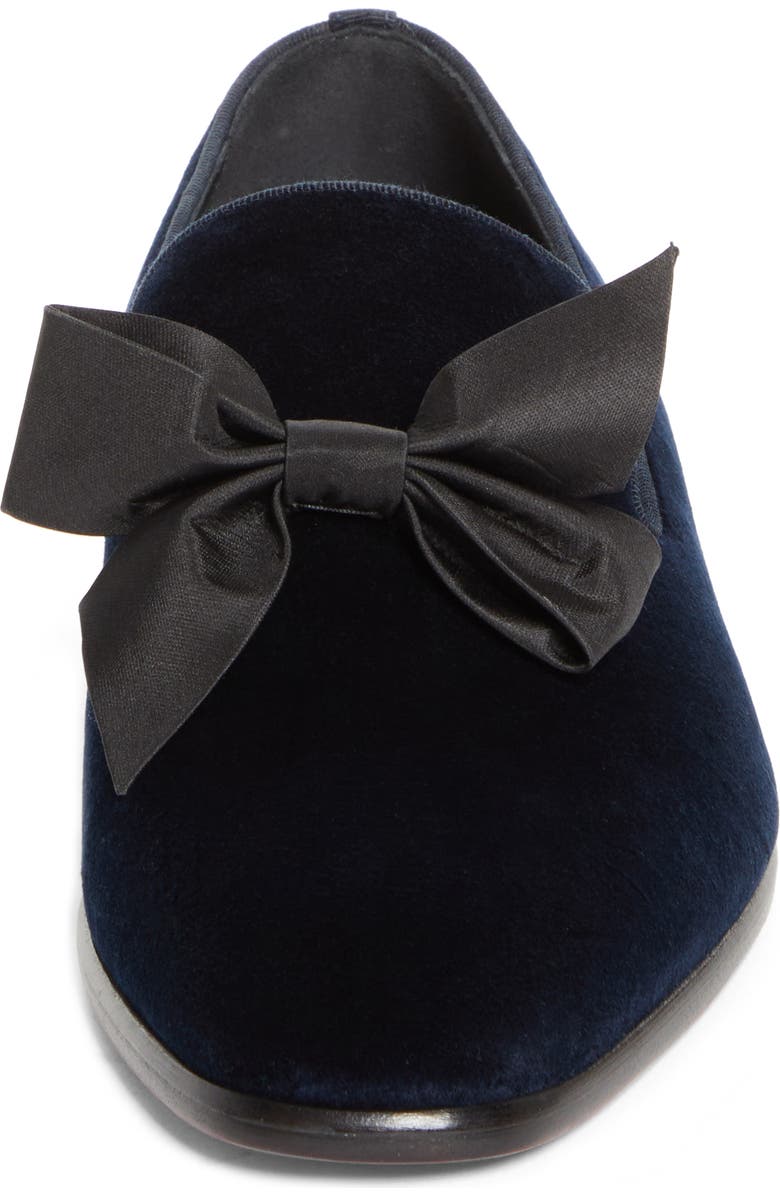 Christian Louboutin December First Bow Loafer, Alternate, color, Last Night/ Black