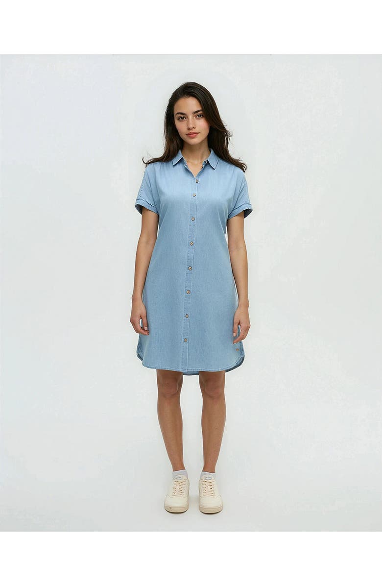 tentree Tern Dress, Alternate, color, Light Wash