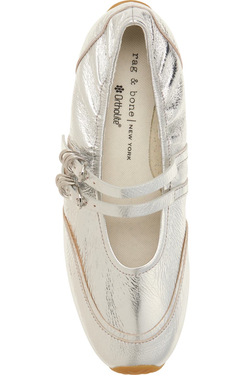 rag & bone Emilee Mary Jane Sneaker, Alternate, color, Silvr
