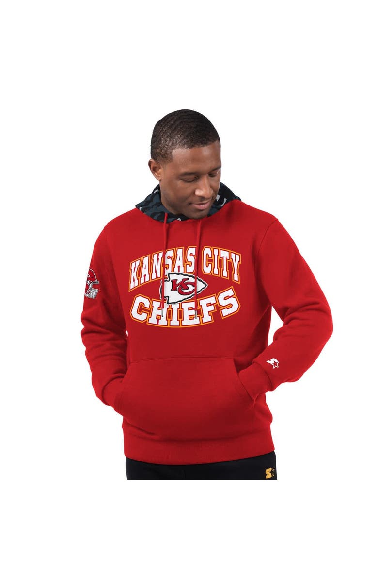 STARTER Men's Starter Red Kansas City Chiefs Thursday Night Gridiron Pullover Hoodie, Alternate, color, Red