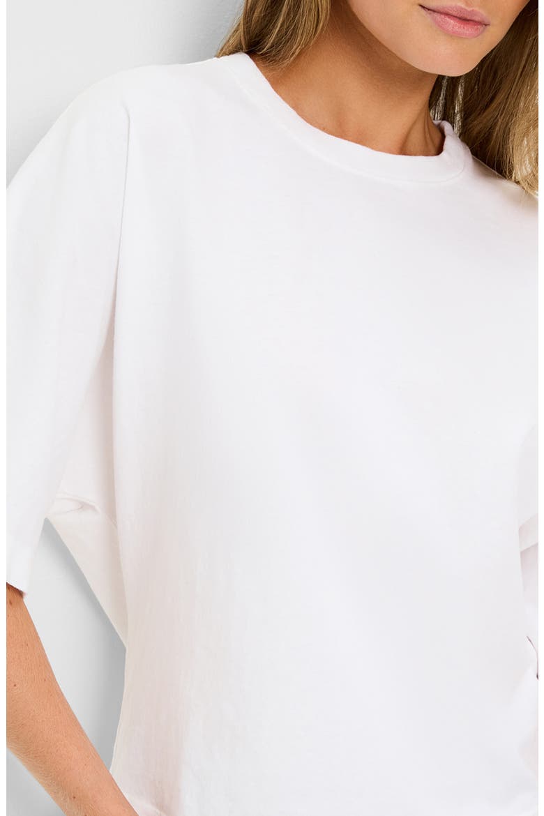 Callista Cape Sleeve Supima® Cotton T-Shirt, Alternate, color, WHITE