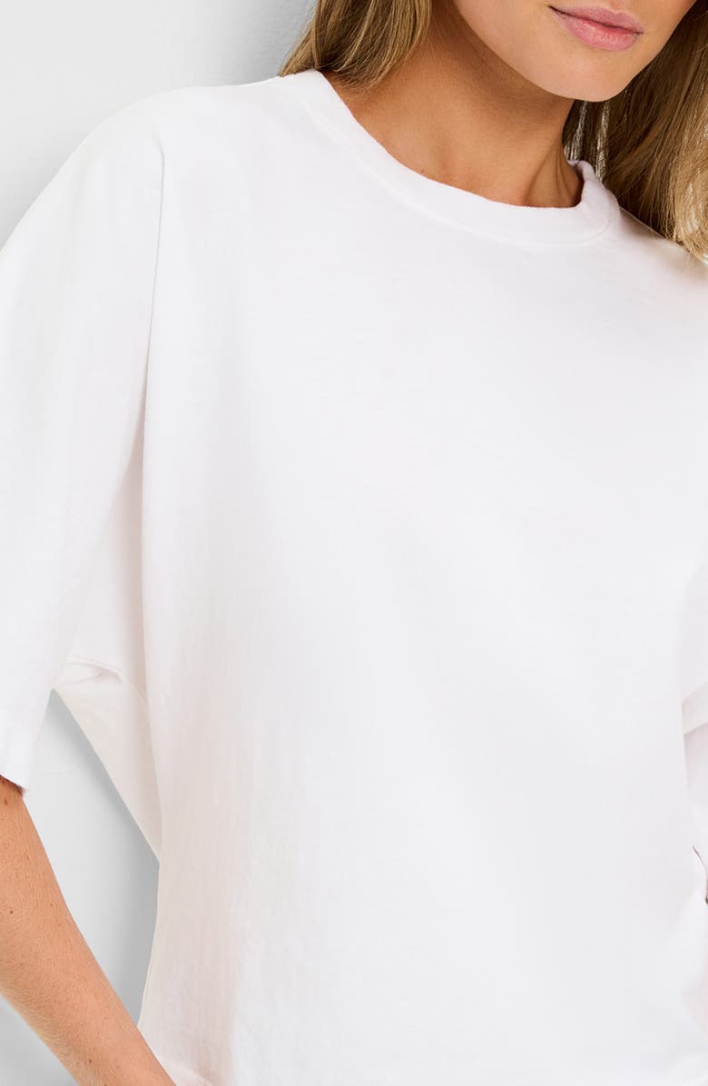 Michael Stars Callista Cape Sleeve Supima<sup>®</sup> Cotton T-Shirt, Alternate, color, White