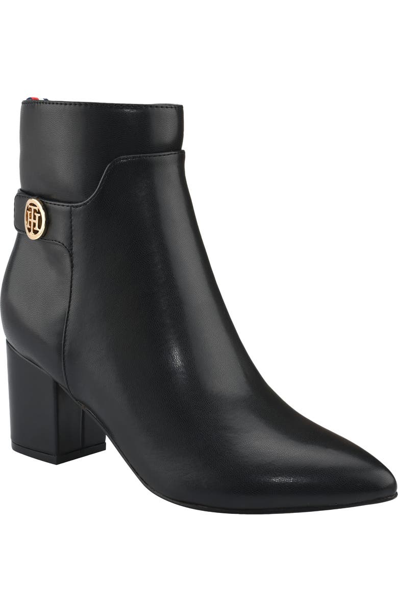 Tommy Hilfiger Monogram Block Heel Bootie, Main, color,