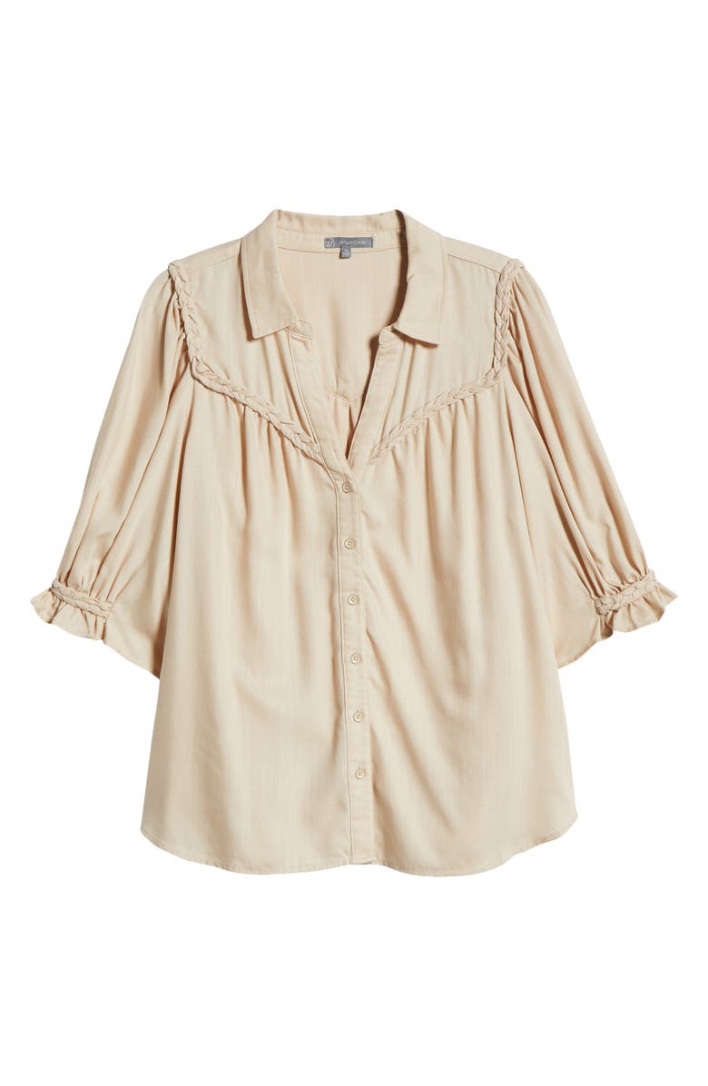 Wit & Wisdom Blouson Sleeve Western Button-Up Shirt, Alternate, color, 