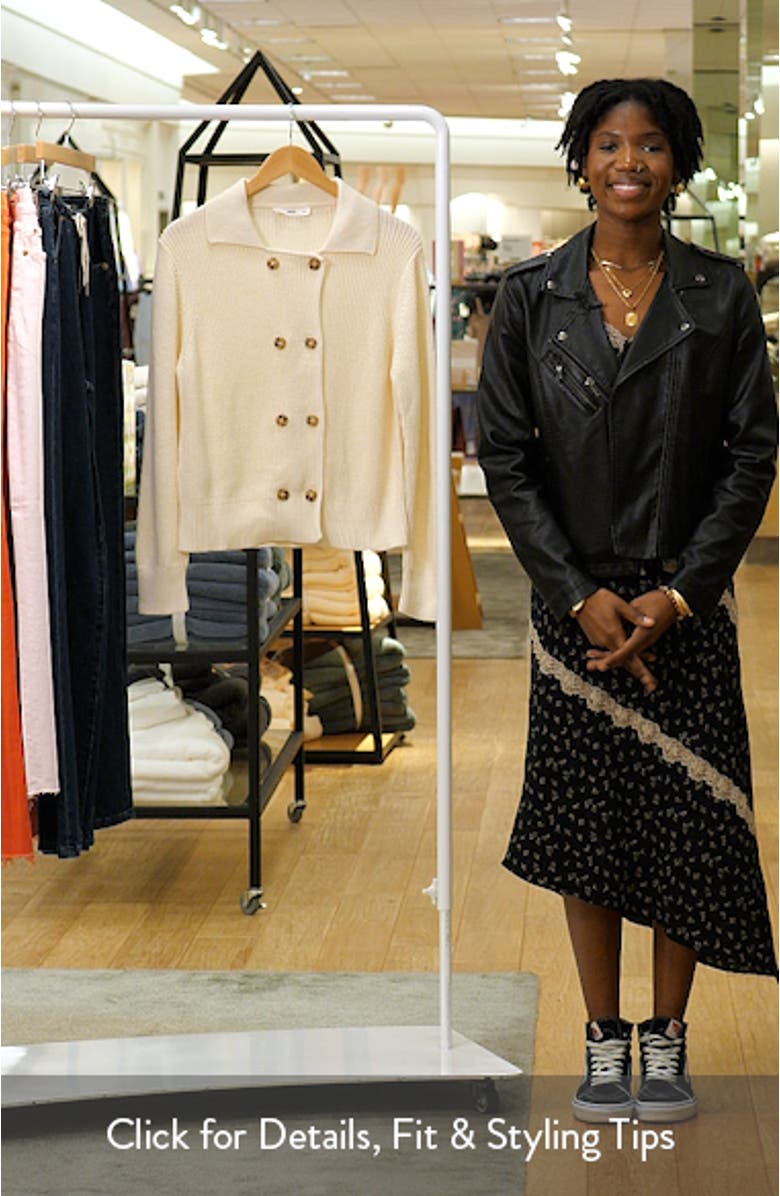 Double Breasted Cotton Cardigan, sales video thumbnail