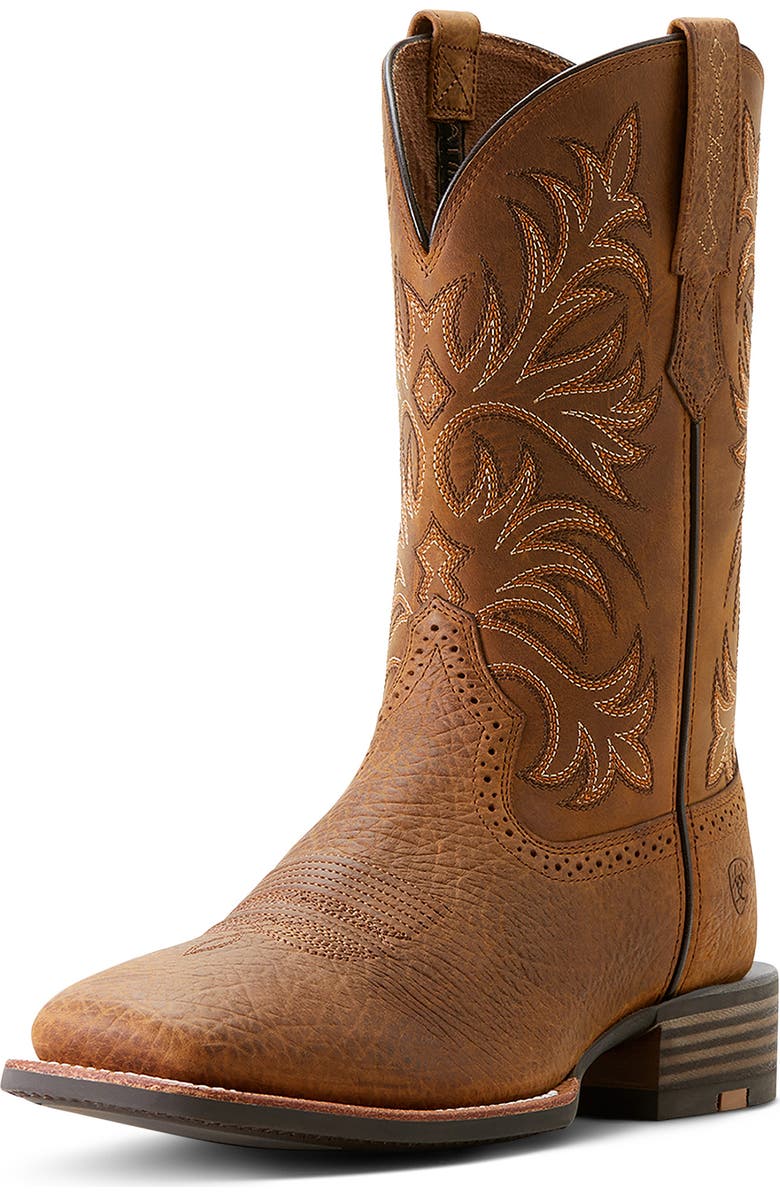 Ariat Oakwood Cowboy Boot, Main, color, Earth/ Distressed Brown