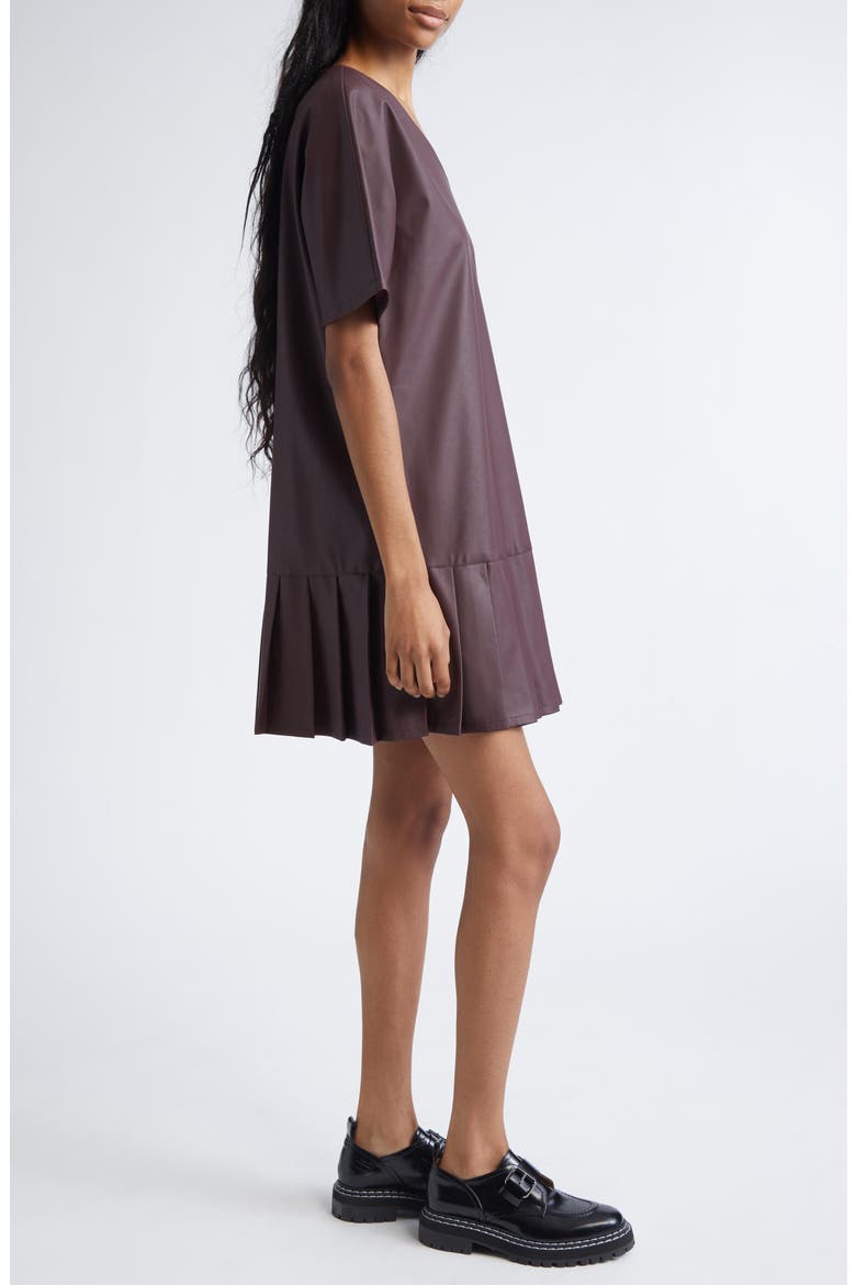 Hidesia Faux Leather Dress, Alternate, color, BORDEAUX