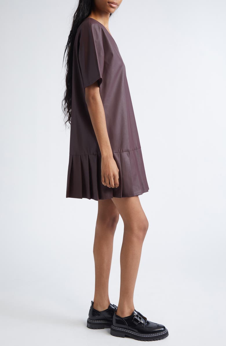 MM by Max Mara Hidesia Faux Leather Dress, Alternate, color, Bordeaux