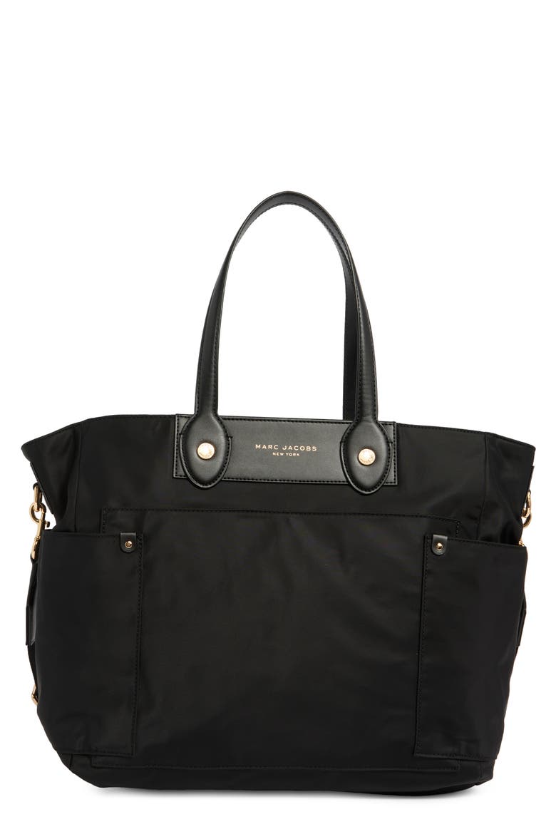 Preppy Nylon Baby Bag, Main, color, BLACK