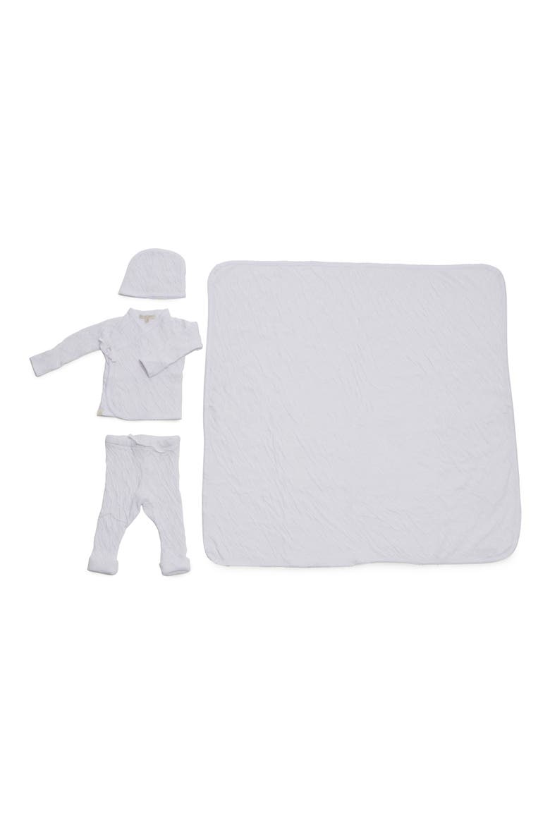 Crinkled Cotton 4-Piece Set, Main, color, WHITE