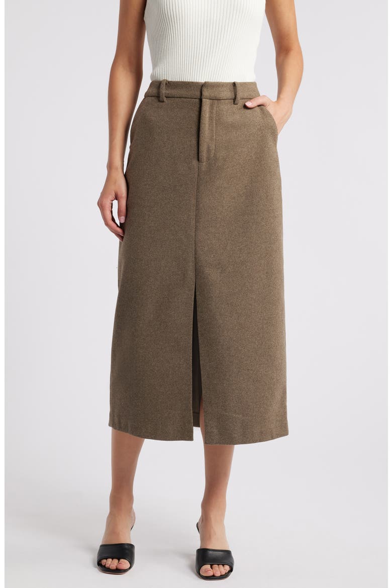 Carolina Midi Skirt, Main, color, HAZELNUT