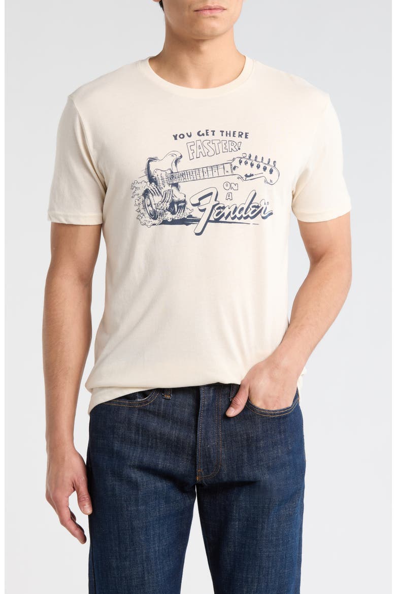 Fender Guitar Graphic T-Shirt, Main, color, TURTLEDOVE