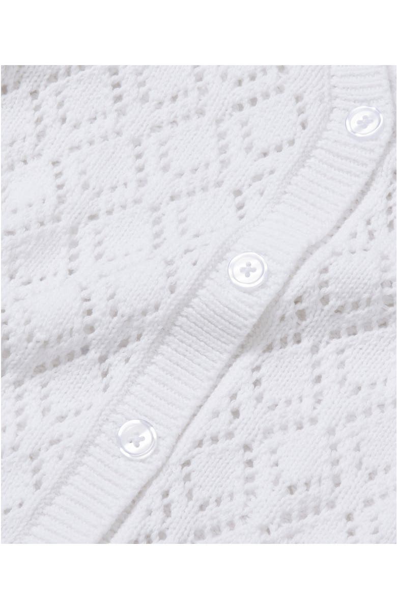 Lands
 End Girls Button Front Cable Cardigan, Alternate, color, White