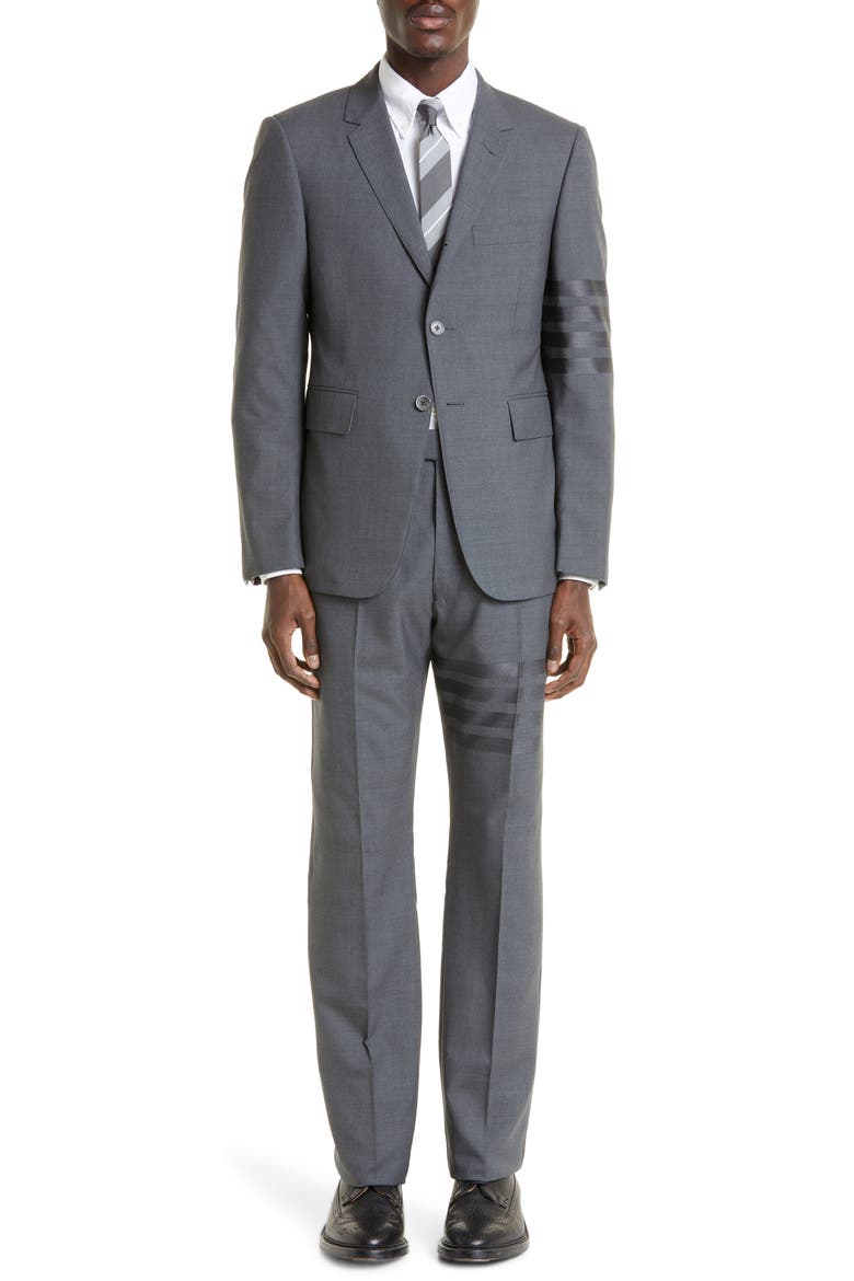 4 Bar Mélange Wool Sport Coat, Alternate, color, DARK GREY