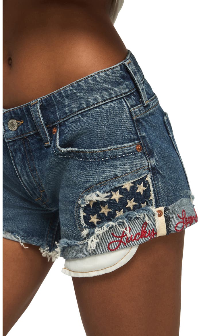 Legend Festival Denim Cutoff Shorts, Alternate, color, SEEING STARS