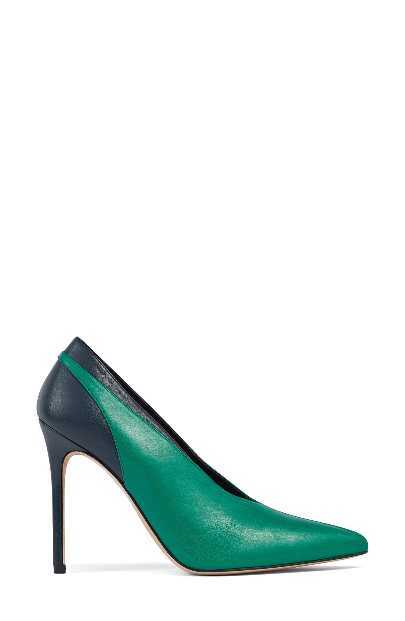 Quinny Two-Tone Pump, Alternate, color, GREEN/ BLUE