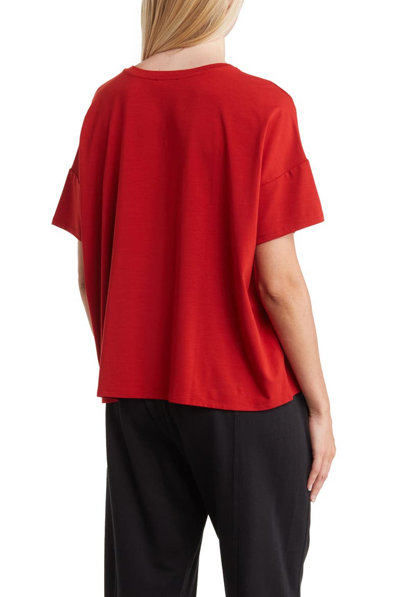 Bateau Neck Boxy T-Shirt, Alternate, color, CINNABAR