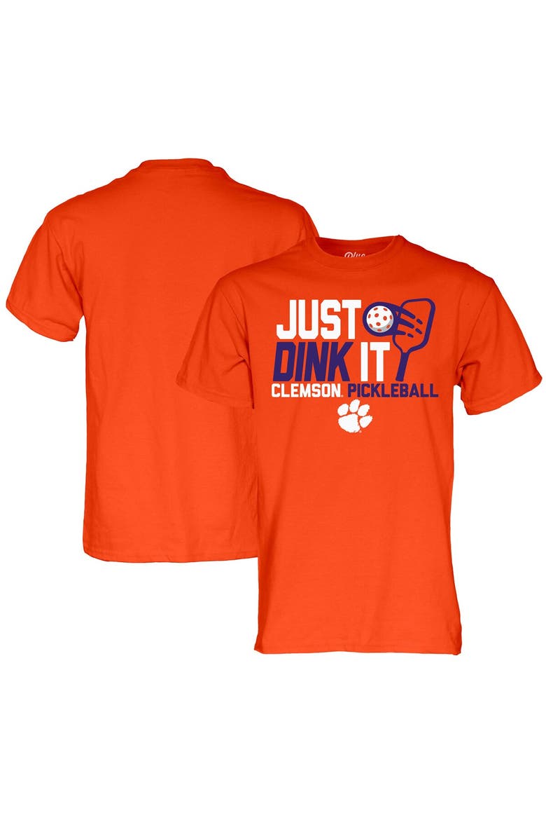 Men's Blue 84  Orange Clemson Tigers Just Dink It Pickleball T-Shirt, Main, color, Orange