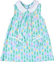 Florence Eiseman Printed Knit Tulip Pocket Dress