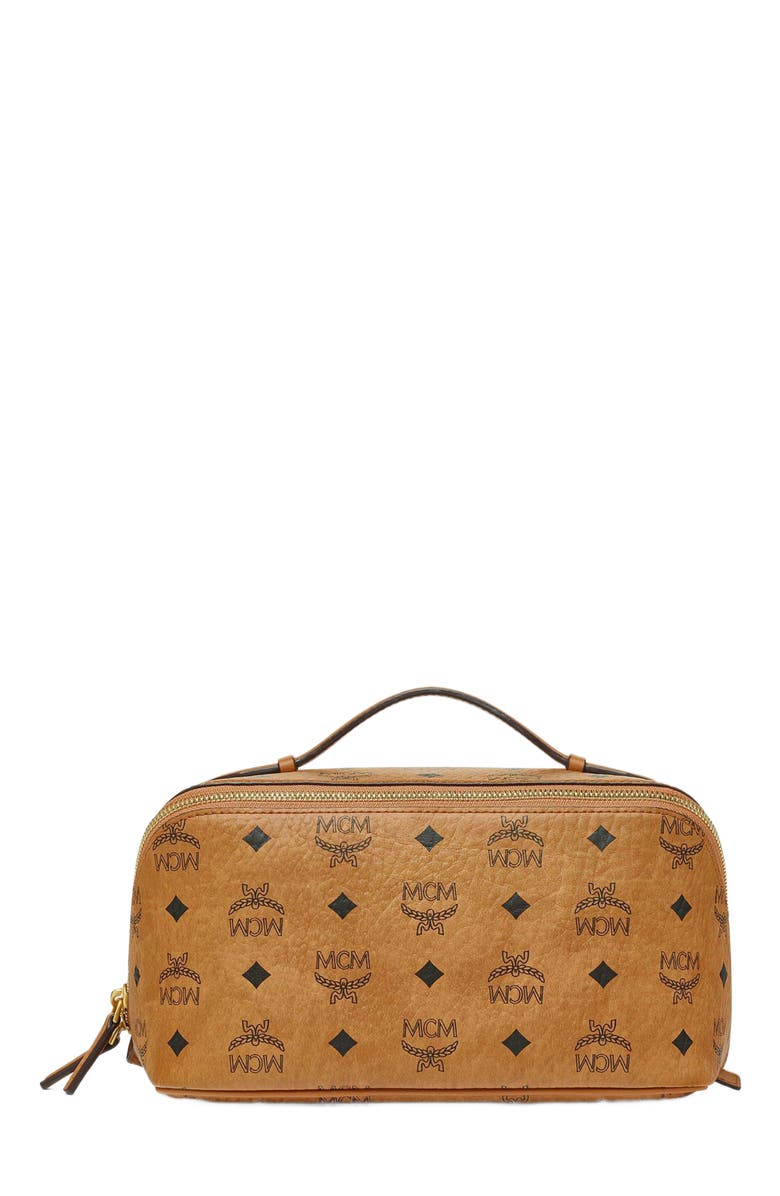 MCM Ottomar Toiletry Bag in Visetos, Main, color, 