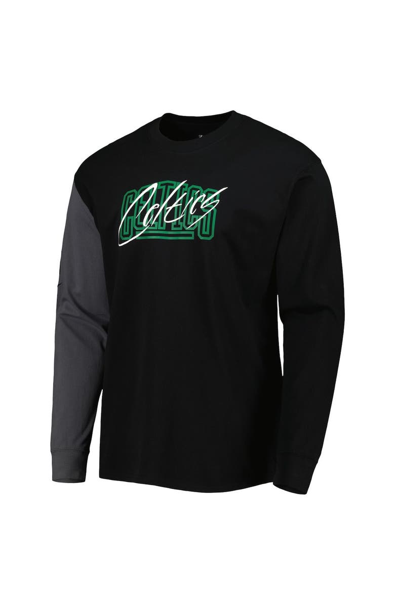 Nike Men's Nike Black Boston Celtics Courtside Versus Flight MAX90 Long Sleeve T-Shirt, Alternate, color, 